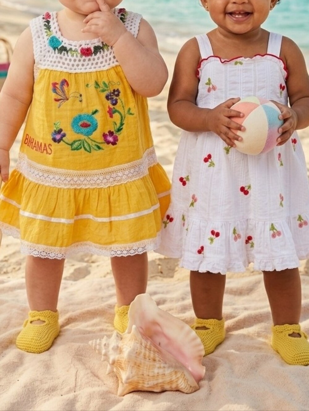 Bundle Baby Girl Summer Dress 12M Flapdoodles Cherry & Bahamas Souvenir